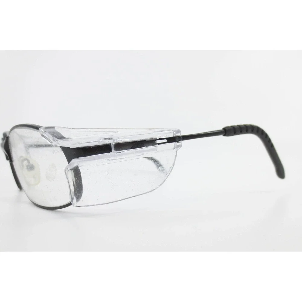 Titmus Safety Glasses Black Metal Oval Frame Clear Side Shields EXT6 50 20 140